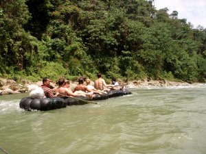 Tubingrengasketju Bukit Lawangissa, jossa renkaita ei olisi kaikille riittänyt. 