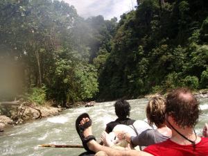 Bukit Lawangin joki oli perustubingjokea vuolaampi. 