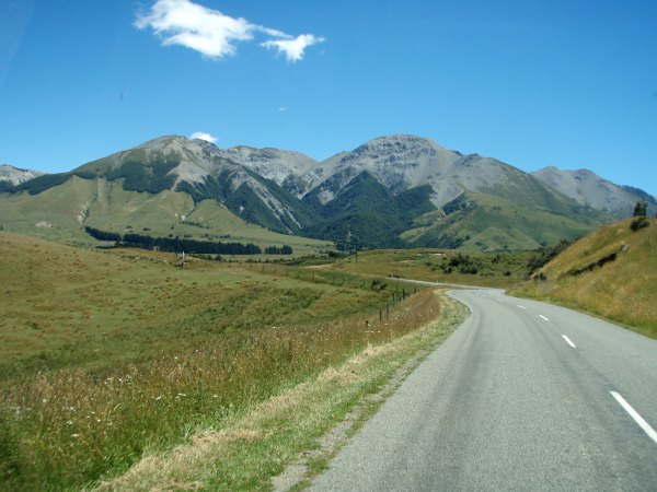Eteläsaaren näkymiä joskus ennen Christchurchia. 