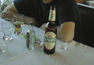 Joskus alkoholin nauttiminen on kohdallaan, kuten tässä Siperian junassa. Ravintola on koettava ja mitään sopivaa syömistä sieltä ei saanut, kuin vaatimattoman salaatin ja kaljaa ja viinaa. 