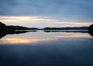 Herajärven ilta saunalta. 
