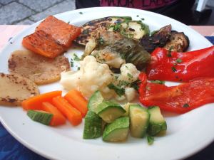 Grillatut vihannekset Sorrentossa. 