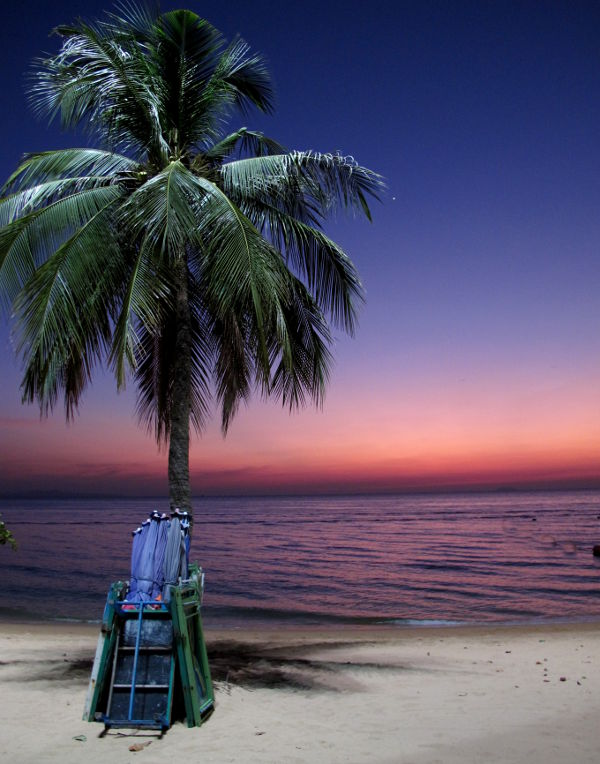 Jomtienin merinäkymää. 