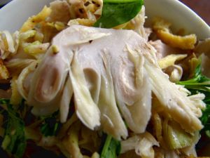 Raakaa jakkihedelmää ruoassa. 