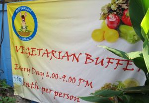 Peppermaintin kasvisbuffamainos. 