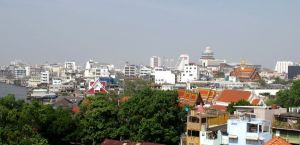 Näkymä Chinatownin suuntaan River View Guest Housesta. 