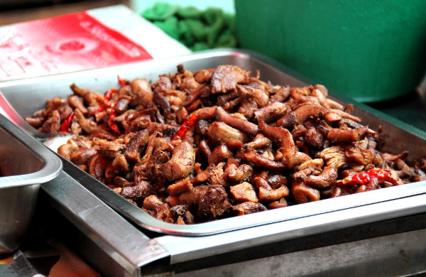 Paistetut sienet ovat lihaisia. 