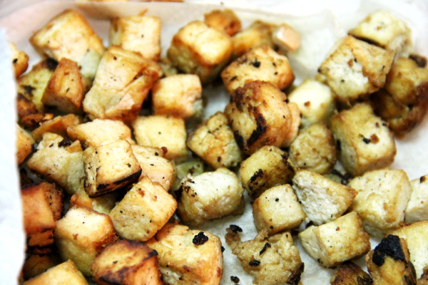 Paistettuja tofuja on tullut tehtyä paljon. 