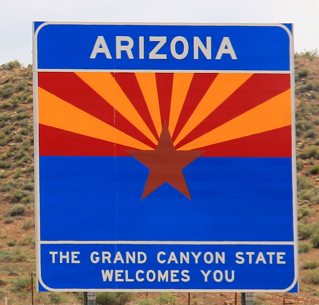 Arizonan puolelle Utahista. 