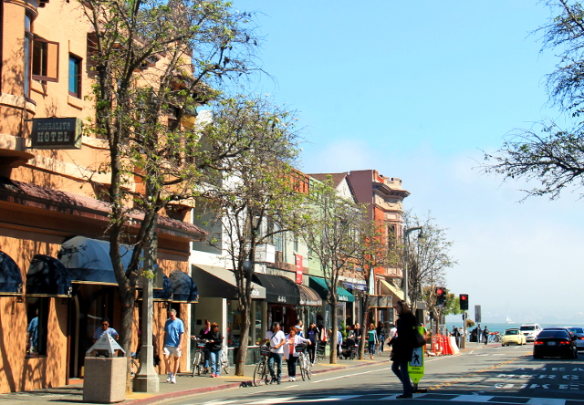 Sausaliton keskustaa. 