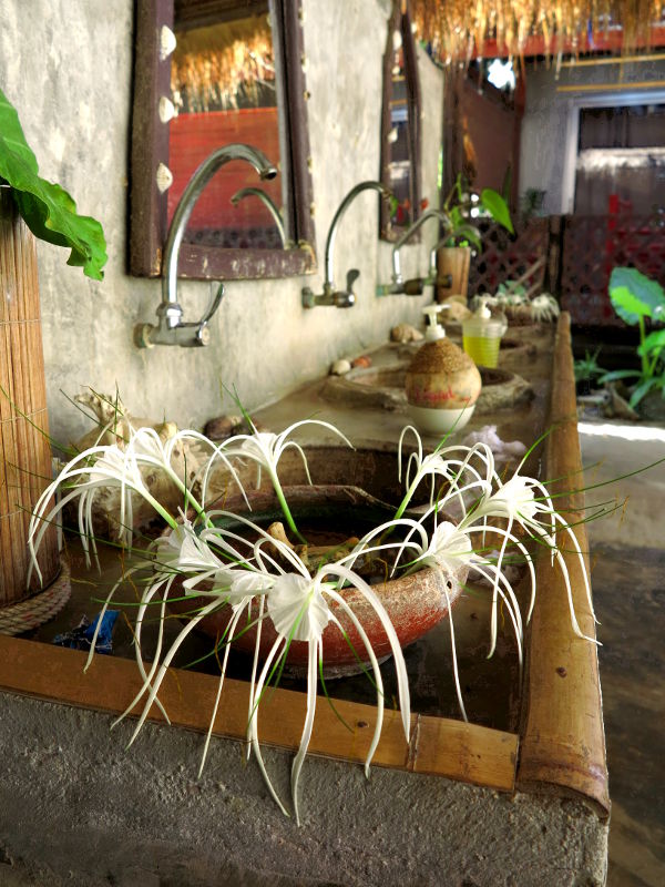 Hämähäkkililjat lavuaareilla. 