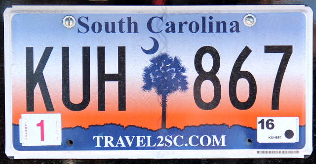 South Carolinan rekkarissa on puu ja kuu jostain syystä. 