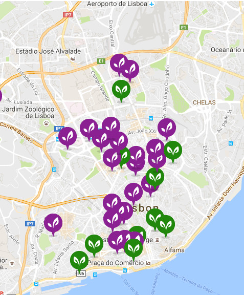 Lissabonin kasvisravintolat. Kuva: Happy Cow