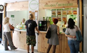 Vegana burgerin koju. 