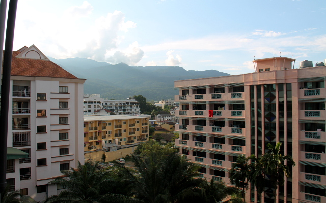 Näkymä R1-apartmentsin ikkunasta. 