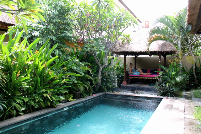 Villan uima-allas. Sellainen olisi kaunis katsella, vaikka en tiedä kävisinkö itse paljoakaan uimassa. 